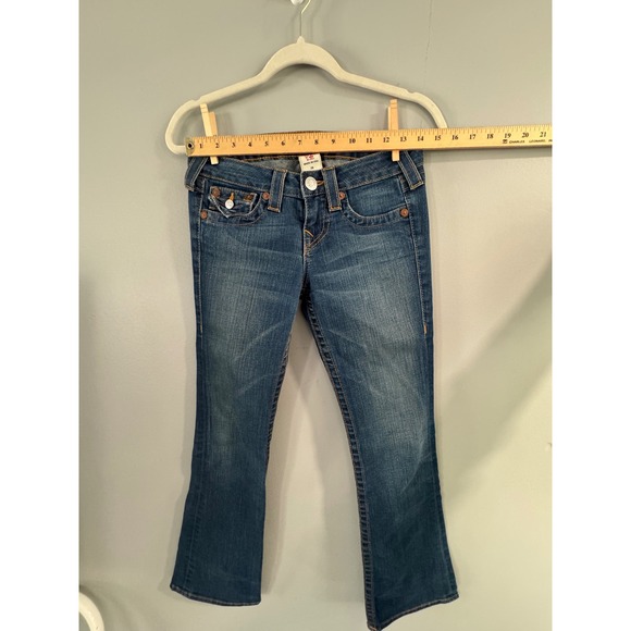 True Religion Becky Bootcut Jeans Petite Dark Wash Denim USA Made Size 26 - Picture 8 of 14